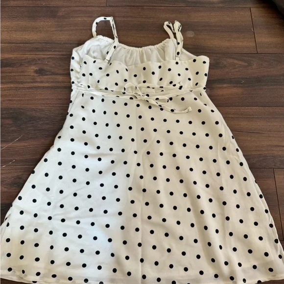 Hollister Black and White Polka Dot Mini Dress - Picture 1 of 4